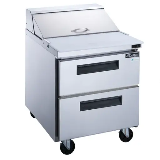 [DSP29-8-D2] 2-Drawer Commercial Food Prep Table Refrigerator in Stainless Steel