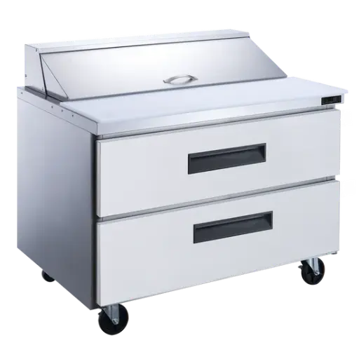 [DSP36-10-D2] 2-Drawer Commercial Food Prep Table Refrigerator in Stainless Steel 