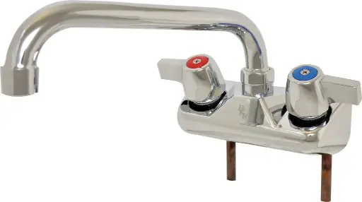 Standard Duty Wall Mounted Faucet ; 4" centers 8" Swing Spout 