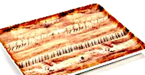 [333] MAT WOOD DESIGN TRAY  NO 2 