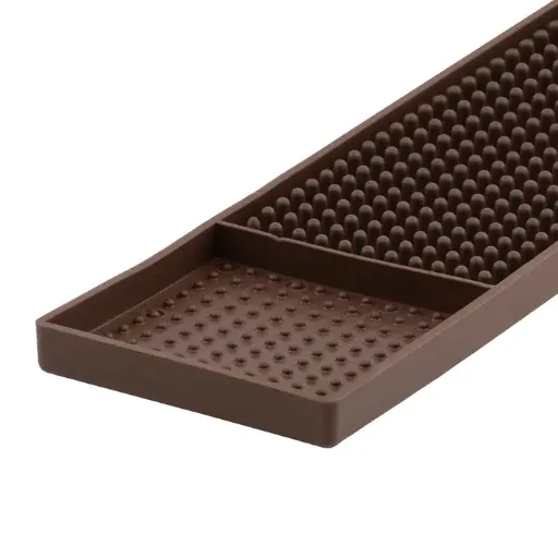 [BM-327B-SV1] Bar Rail Spill Mat, 27" x 3-1/4" / Brown