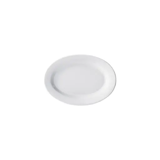 [BPO-1058-SV1] Birkhall Oval Platter With Rolled Edge, White Porcelain, + / 10-5/8" L
