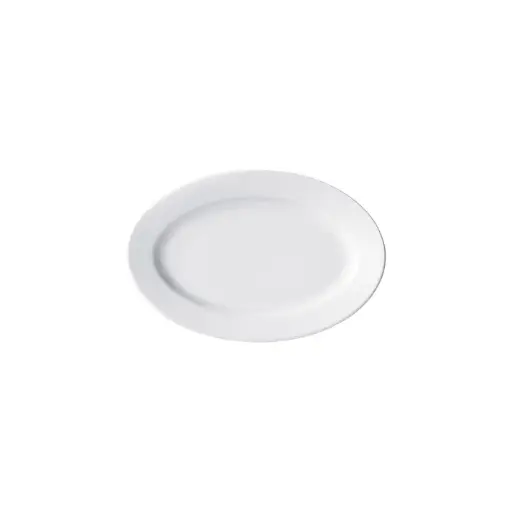 [BPO-1175-SV1] Birkhall Oval Platter With Rolled Edge, White Porcelain, + / 11-3/4" L