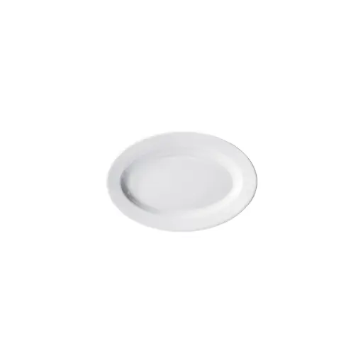 [BPO-938-SV1] Birkhall Oval Platter With Rolled Edge, White Porcelain, + / 9-3/8" L