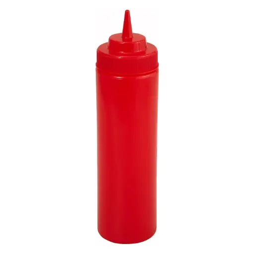  16oz Wide-Mouth Squeeze Bottles / Red