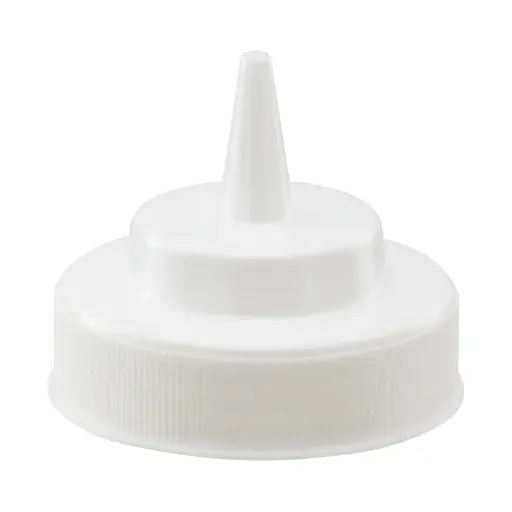 [PSW-Y-LID-SV1] Lid for Wide Mouth Squeeze Bottle, White / Yellow