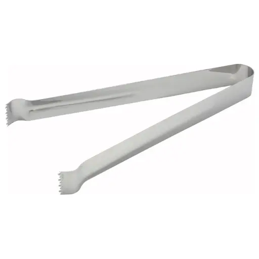 [PT-9]  Pom Tongs, Satin Finish Stainless Steel / 9"