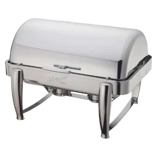 [101B]  Virtuoso Collection 8 Quart Full-size Roll-Top Chafer, Extra Heavyweight / Stainless steel