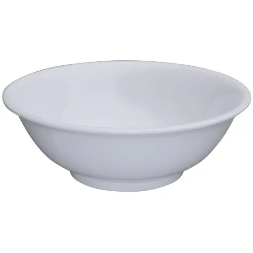 [MMB-41W-SV1] Melamine 41 oz Rimless Bowls - Tan / white