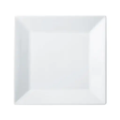 [RPS-10-SV1] Royalsquare Square Plate, White Porcelain, 12 Pieces/Case / 10"