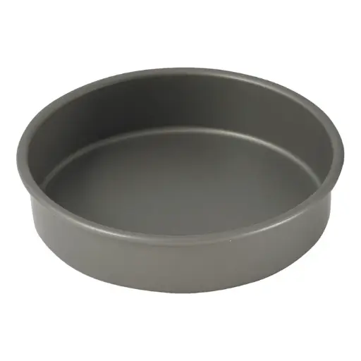 [HAC-082-SV1] Round Cake Pan, Anodized Aluminum / 8"