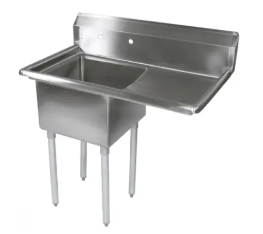 [LJ1824-1R-SV1] L&J LJ1824-1R 45" 1 Compartment Sink / Right Drainboard