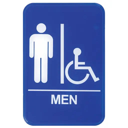 [SGN-652B-SV1] Information Signs 6"x 9" / Men