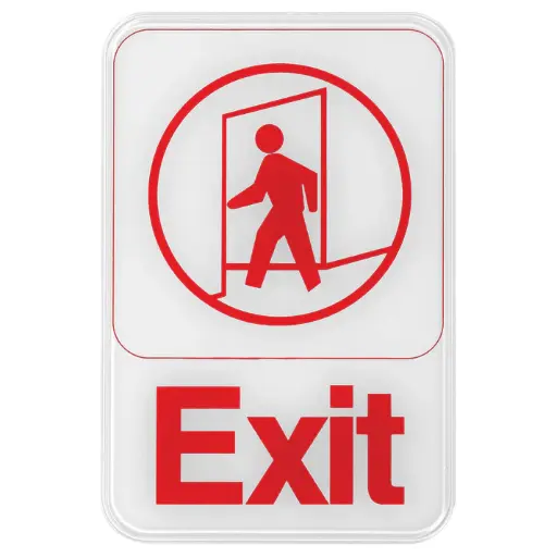 [SGN-681W-SV1] Information Signs 6"x 9" / EXIT