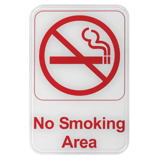[SGN-684W-SV1] Information Signs 6"x 9" / No Smoking Area