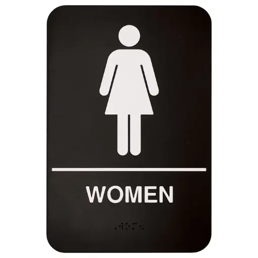 [SGNB-606-SV1] Information Signs with Braille 6" x 9" / Women
