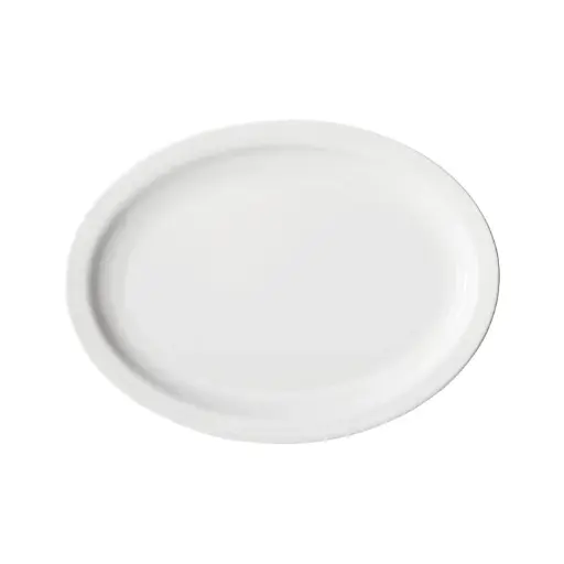  Birkhall Oval Platter with Narrow Rim, White Porcelain, 12 Pieces/Case / 11-1/2" L