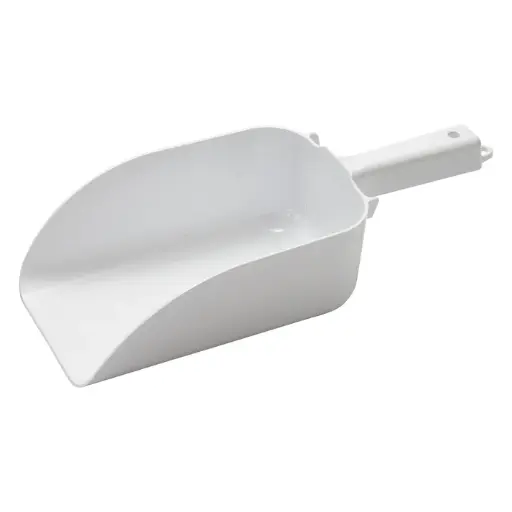 [CR-835W-N-SV1] Bar Maid Polystyrene Flat Bottom Scoop with Hook Handle / 82 Oz