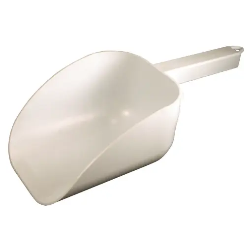[CR-838W-SV1] Bar Maid Polystyrene Flat Bottom Scoop with Hook Handle / 32 Oz