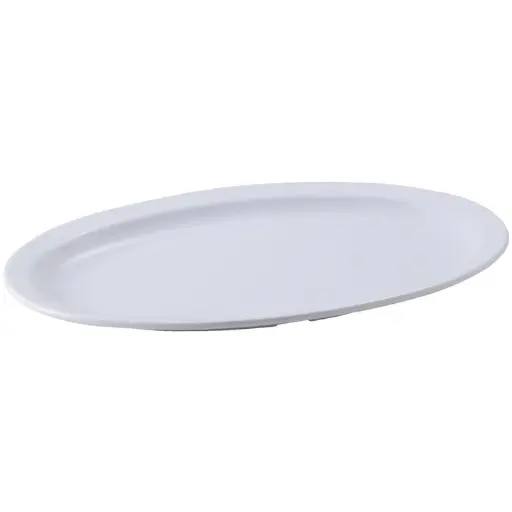 [MMPO-96W-SV1] Melamine  Oval Platter - White / 9-3/4 x 6-3/4 "