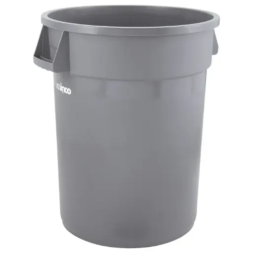 [PTC-10G2-SV1] Heavy-Duty Round Trash Can - Gray / 10 Gallon