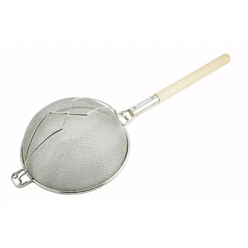 [MST-14D-SV1] Reinforced Double Fine Mesh Strainer with Round Handle / 14"