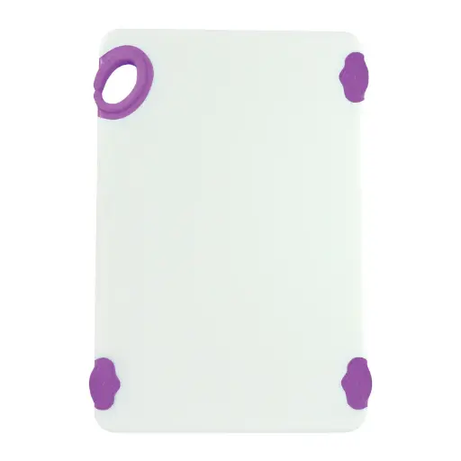 [CBN-1218PP-SV1] STATIK BOARD Cutting Boards, Colored - 12 x 18 / White/Purple