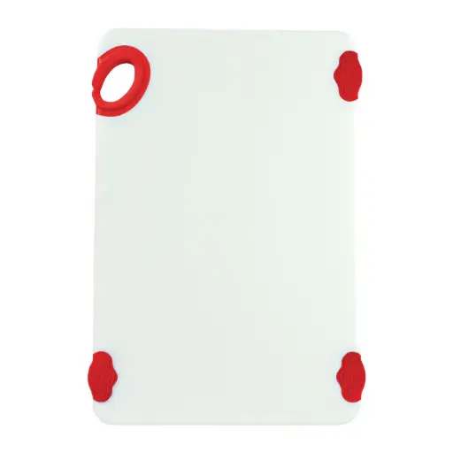 [CBN-1218RD-SV1] STATIK BOARD Cutting Boards, Colored - 12 x 18 / White/Red
