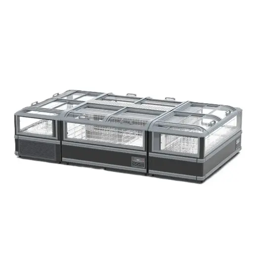 [HN21A/ZTB-U-SV1] Asia Style Transparent Island Freezer / 7ft