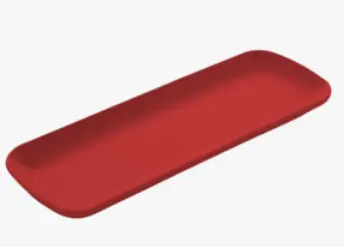 [530-R-SV1] TERMOSTAR CORNERED PIDE PLATE / red