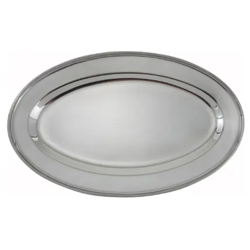 [OPL-20]  Oval Platter, Stainless Steel / 20"