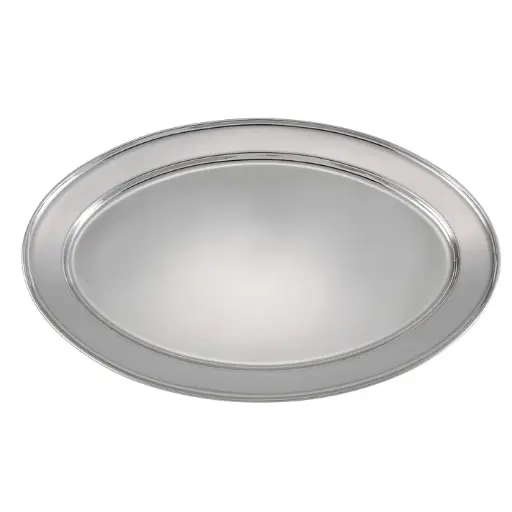 [OPL-22]  Oval Platter, Stainless Steel / 21.75"