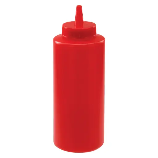 [PSB-08R-SV1] Regular Squeeze Bottles - 8 oz / Red