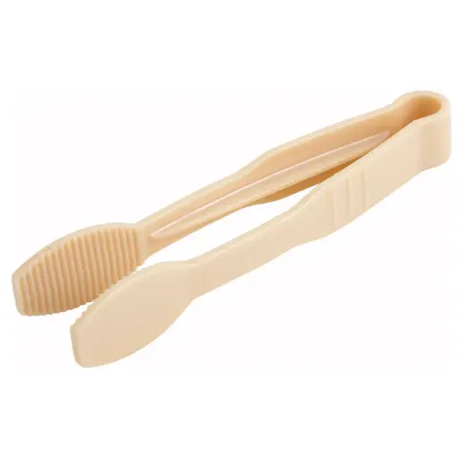 [PUTF-6B-SV1] 6" Flat Tongs, Polycarbonate / Beige