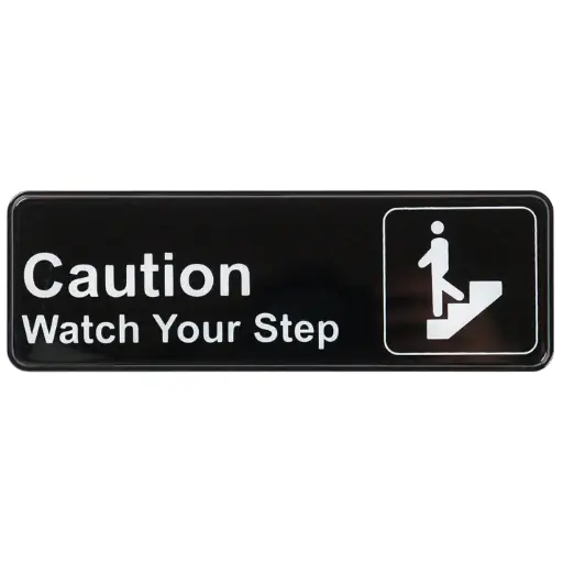[SGN-326-SV1] Information Signs 3"x 9" / Caution Watch your step