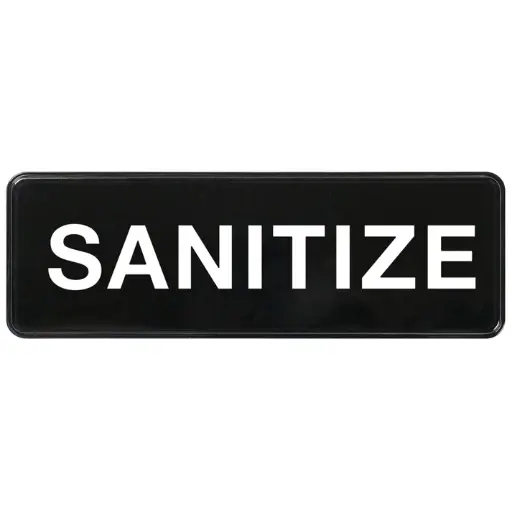 [SGN-329-SV1] Information Signs 3"x 9" / Sanitize