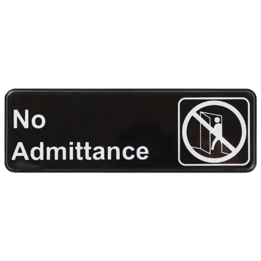 [SGN-331-SV1] Information Signs 3"x 9" / No admittance