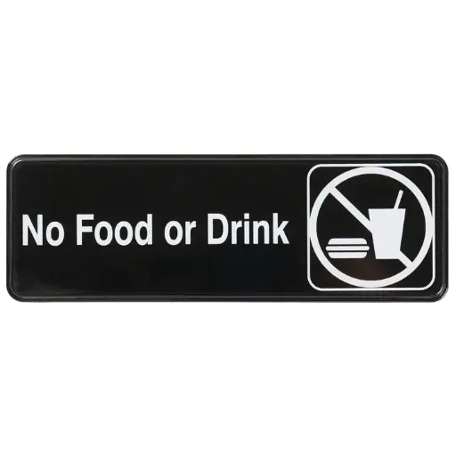 [SGN-333-SV1] Information Signs 3"x 9" / No Food or Drink