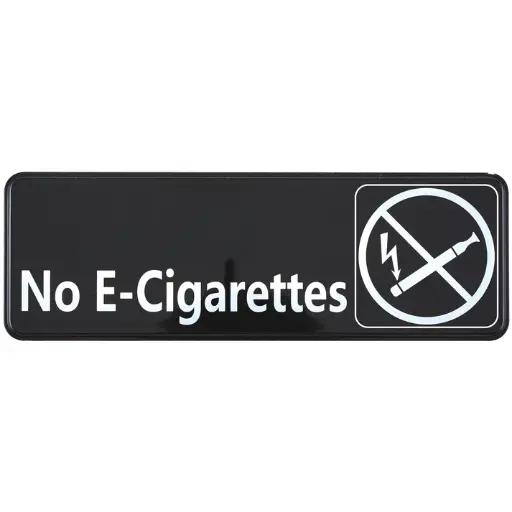 [SGN-335-SV1] Information Signs 3"x 9" / No E-Cigarettes