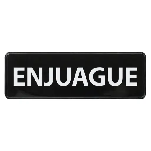 [SGN-365-SV1] Information Signs 3"x 9" / Spanish Rinse