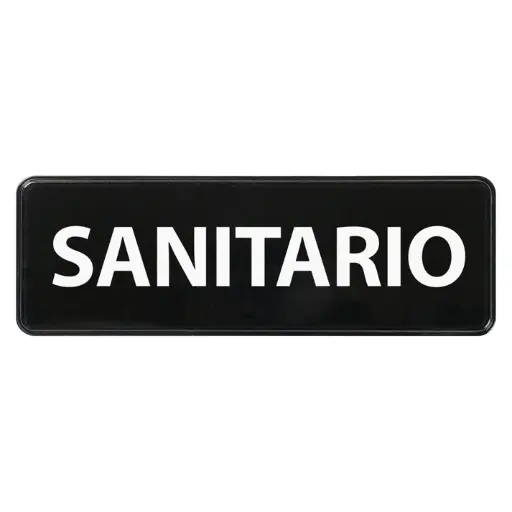 [SGN-367-SV1] Information Signs 3"x 9" / Spanish Sanitize