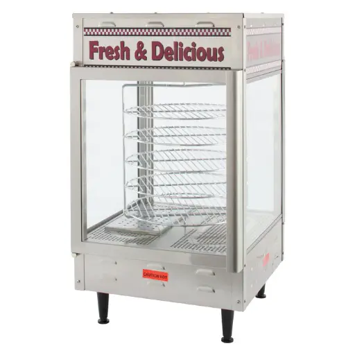 BenchmarkUSA Humidified Rotating Pizza Display Warmer - 12"